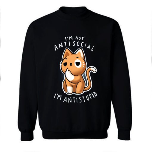 Anti Social Club Cat Sweatshirt