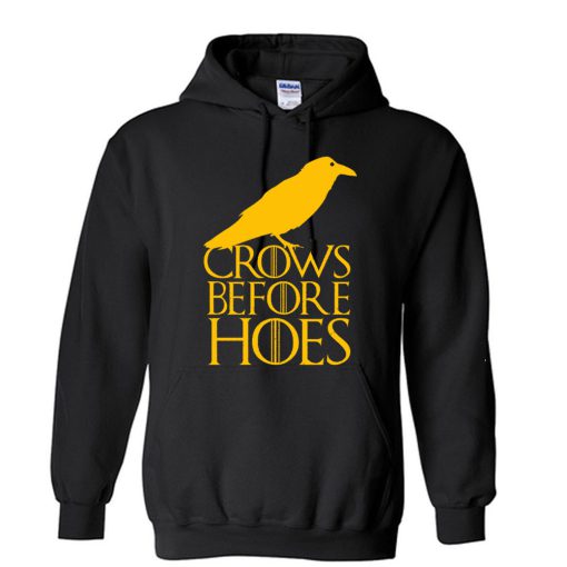 CROWS BEFORE HOES Yellow Unisex Hoodie