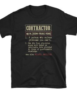 Contractor Dictionary Definition T Shirt