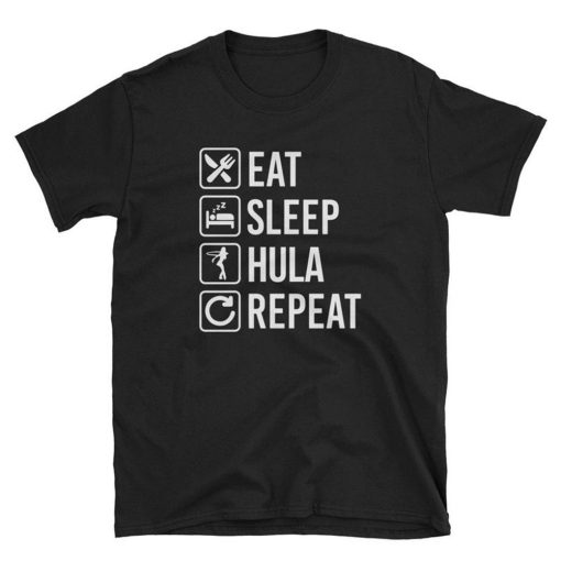 Eat Sleep Hula Repeat Hula Hoop T Shirt