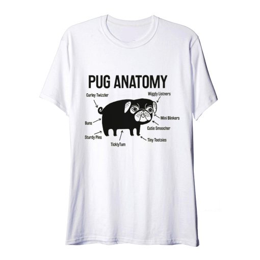 Pug Anotomy Funny T Shirt