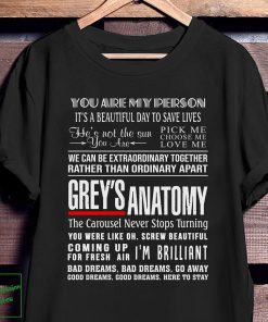 You Are My Person Its a Beautiful Day to Save Lives Greys Anatomy T Shirt