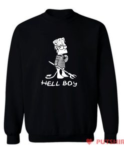 Hell Boy Bart Simsons Sweatshirt