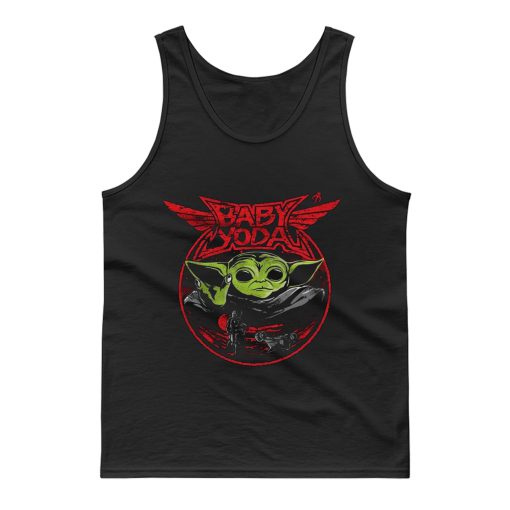 Baby Yoda Metal Heavy Metal Band Tank Top