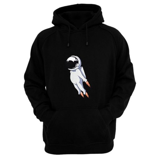 Cute astronaut flies using jet Hoodie