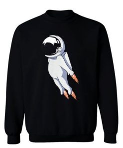 Cute astronaut flies using jet Sweatshirt