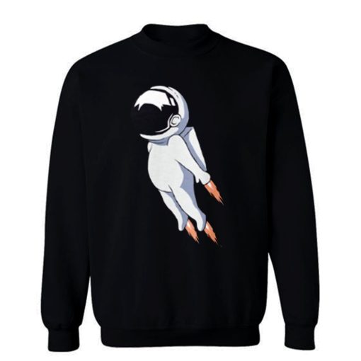 Cute astronaut flies using jet Sweatshirt