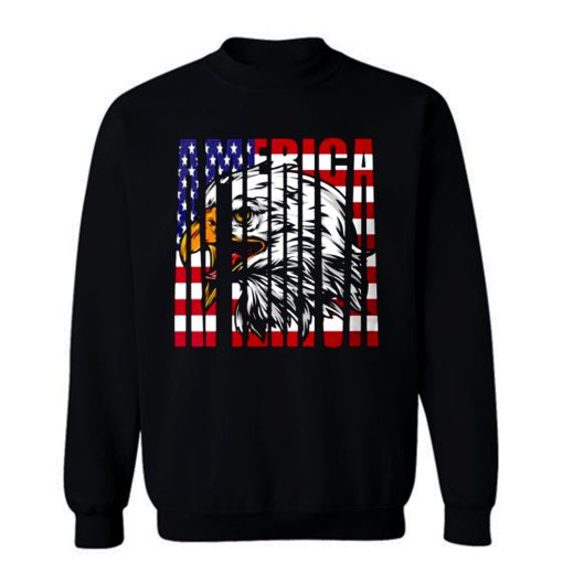 Eagle Mullet American Flag Sweatshirt