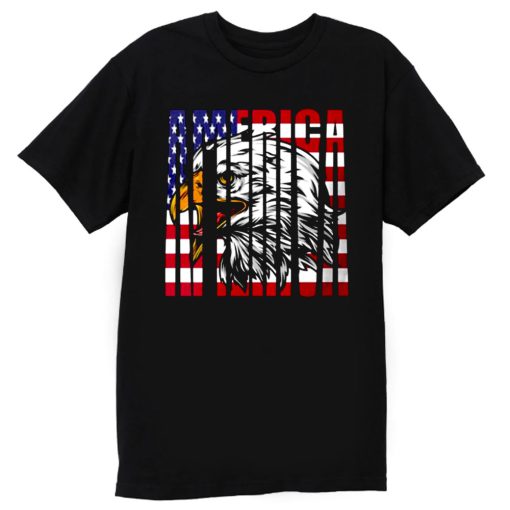 Eagle Mullet American Flag T Shirt