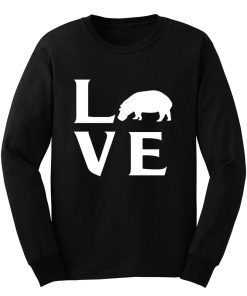 Extinction Animals Hippopotamus Love Long Sleeve