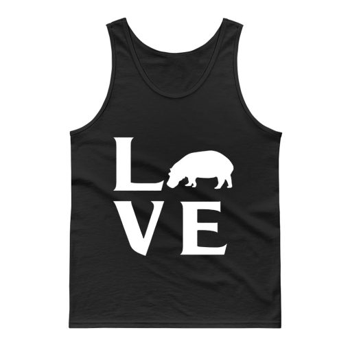 Extinction Animals Hippopotamus Love Tank Top