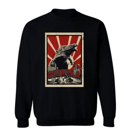 Godzilla Retro Vintage Sweatshirt
