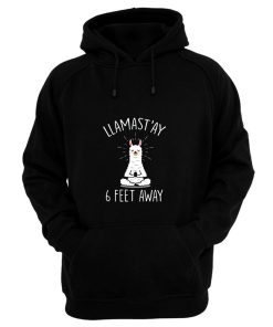 Llamastay Yoga Llama Social Distancing Hoodie