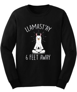 Llamastay Yoga Llama Social Distancing Long Sleeve