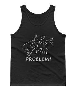 Middle finger cat Tank Top