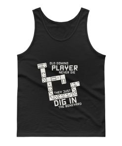 Old Domino Player Dominoes Tiles Puzzler Game Tank Top