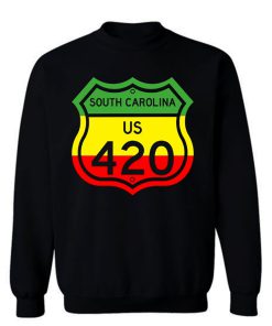 South Carolina Highway 420 in Rasta Colours Sweatshirt