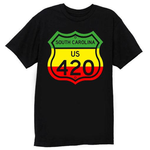 South Carolina Highway 420 in Rasta Colours T Shirt