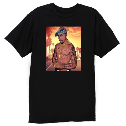 2pac Tupac Sakur Cartoon Rapper T Shirt