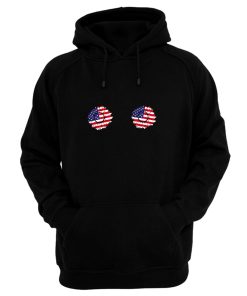 4th of July Sunflower Boobs USA flag Hoodie