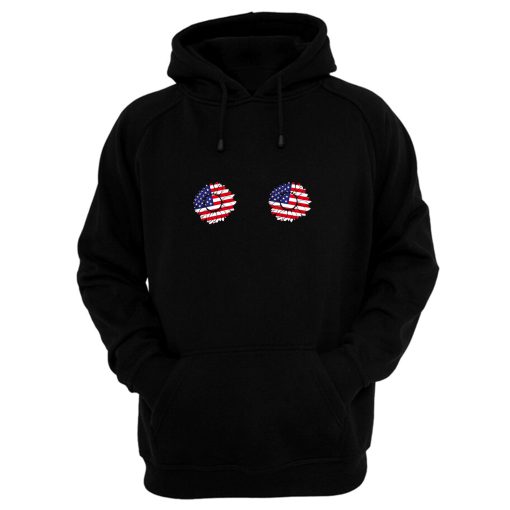 4th of July Sunflower Boobs USA flag Hoodie