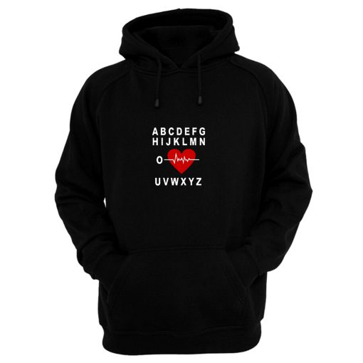 A B C D E F G H Love Heart Heartbeat Hoodie