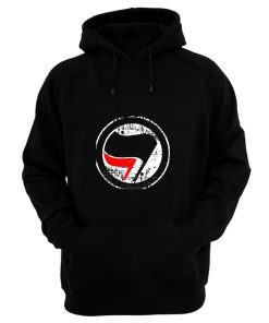 Antifa Red and Black Flag Antifascist Action Hoodie