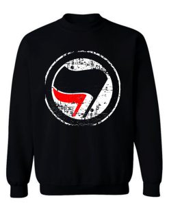 Antifa Red and Black Flag Antifascist Action Sweatshirt