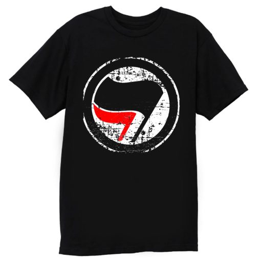 Antifa Red and Black Flag Antifascist Action T Shirt