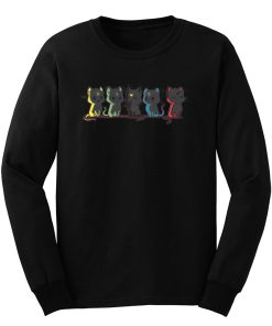 Astral Cats Five Cute Funny Long Sleeve