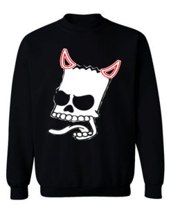 Bart Simsons Skul Devil Funny Sweatshirt