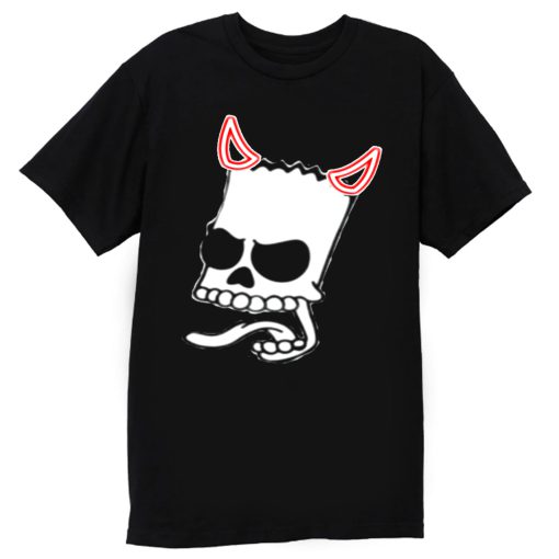 Bart Simsons Skul Devil Funny T Shirt