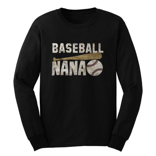 Baseball Nana Retro Long Sleeve