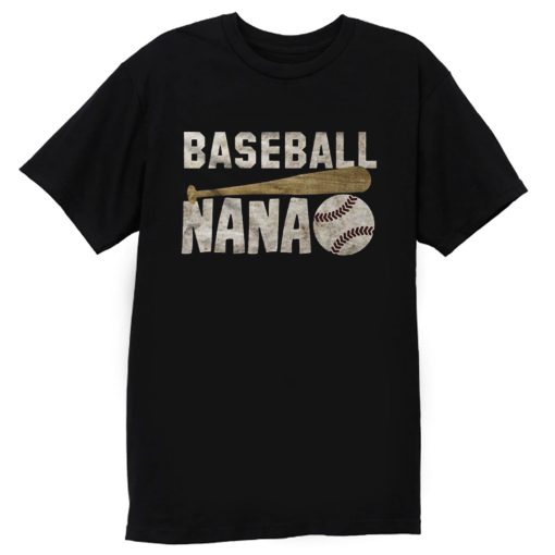 Baseball Nana Retro T Shirt