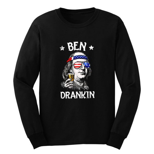 Benjamin Franklin Drinking America Long Sleeve