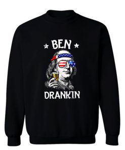 Benjamin Franklin Drinking America Sweatshirt