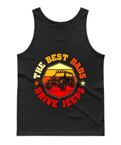 Best Dads Drive Jeeps Funny Vintage Jeep Lover Tank Top