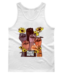 Black Lives Matter Hand Fist Flower Tank Top