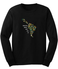 Book Map Education Shape What Will Be Long Sleeve