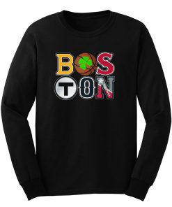 Boston Baseball Basket Ball fan Lover Long Sleeve