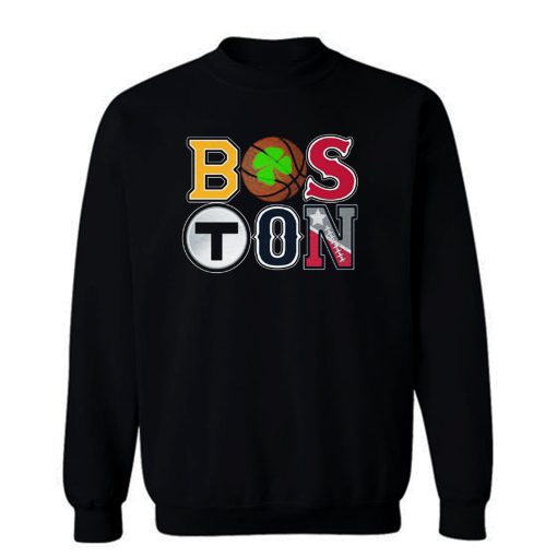 Boston Baseball Basket Ball fan Lover Sweatshirt