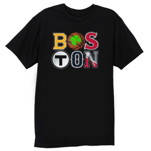 Boston Baseball Basket Ball fan Lover T Shirt