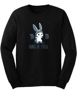 Buns Of Steel Bunny Gym Funny Long Sleeve