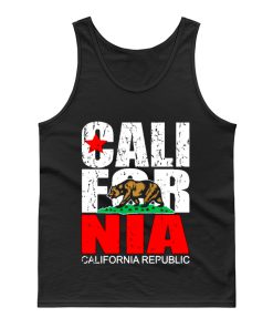 California Republic state Bear Flag Vintage Tank Top