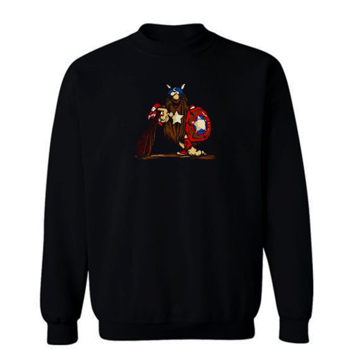 Captain Caveman Captain America Sweatshirt