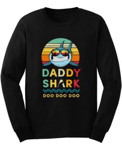 Daddy Shark Vintage Style Long Sleeve