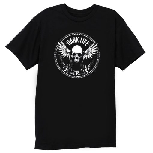 Dark Life Skull Wings T Shirt