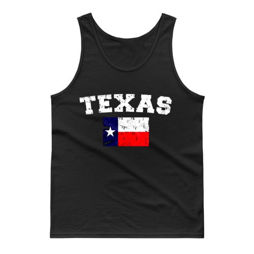Distressed Texas Flag Texan Pride The Lonestar State Tank Top