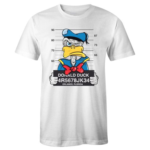 Donald Duck Mugshot Cartoon Character Funny T Shirt