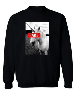Fake Unicorn Hipster Funny Sweatshirt